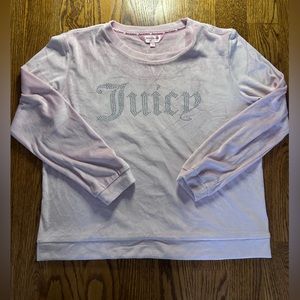 Juicy couture, velvet sleeping top rhinestone embroidery